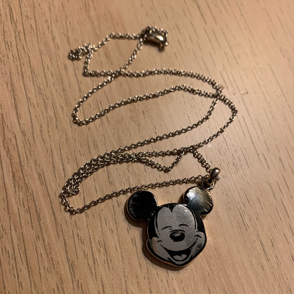 Sterling Silver Mickey Mouse Necklace